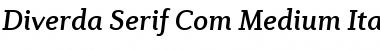 Download Diverda Serif Com Medium Italic Font Title Preview