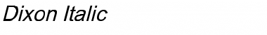 Download Dixon Italic Italic Font Title Preview