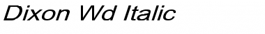 Download Dixon Wd Italic Italic Font Title Preview