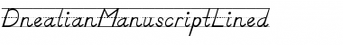 Download DnealianManuscriptLined Regular Font Title Preview