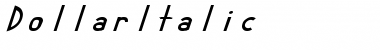 Download DollarItalic Regular Font Title Preview