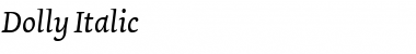Download Dolly Italic Font Title Preview