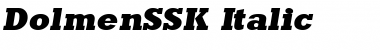 Download DolmenSSK Italic Font Title Preview