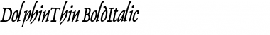 Download DolphinThin BoldItalic Font Title Preview