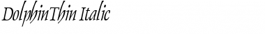 Download DolphinThin Italic Font Title Preview
