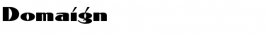 Download Domaign Regular Font Title Preview