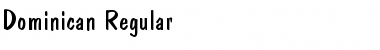 Download Dominican Regular Font Title Preview