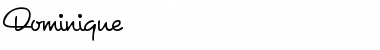 Download Dominique Regular Font Title Preview
