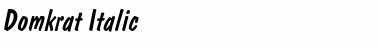 Download Domkrat Italic Font Title Preview