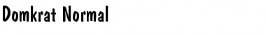 Download Domkrat Normal Font Title Preview