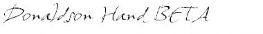 Download Donaldson Hand BETA Regular Font Title Preview