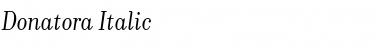 Download Donatora Italic Font Title Preview