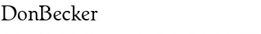 Download DonBecker Regular Font Title Preview