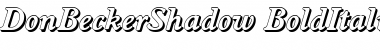 Download DonBeckerShadow BoldItalic Font Title Preview