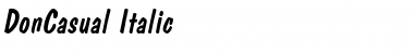 Download DonCasual Italic Font Title Preview