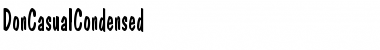 Download DonCasualCondensed Regular Font Title Preview