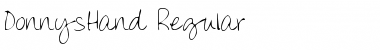 Download DonnysHand Regular Font Title Preview
