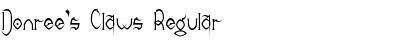 Download Donree's Claws Regular Font Title Preview