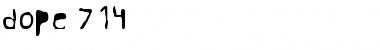 Download dope 714 Regular Font Title Preview
