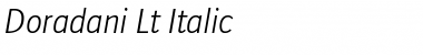 Download Doradani Light Italic Font Title Preview