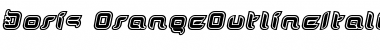 Download Doris OrangeOutlineItalic Regular Font Title Preview