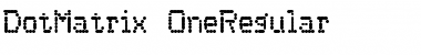 Download DotMatrix OneRegular Font Title Preview