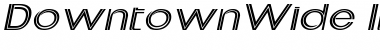 Download DowntownWide Italic Font Title Preview