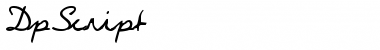 Download DpScript Regular Font Title Preview