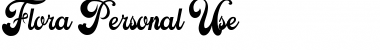Download Flora Personal Use Regular Font Title Preview