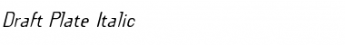 Download Draft Plate Italic Font Title Preview