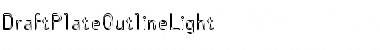 Download DraftPlateOutlineLight Regular Font Title Preview