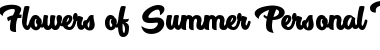 Download Flowers of summer Personal Use Regular Font Title Preview