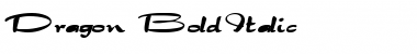 Download Dragon BoldItalic Font Title Preview