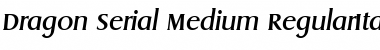 Download Dragon-Serial-Medium RegularItalic Font Title Preview