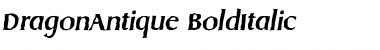Download DragonAntique BoldItalic Font Title Preview