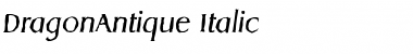 Download DragonAntique Italic Font Title Preview