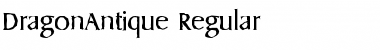 Download DragonAntique Regular Font Title Preview