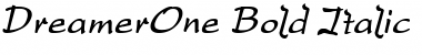 Download DreamerOne BoldItalic Font Title Preview