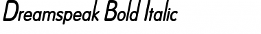Download Dreamspeak BoldItalic Font Title Preview