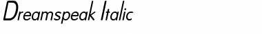 Download Dreamspeak Italic Font Title Preview