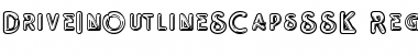Download DriveInOutlineSCapsSSK Regular Font Title Preview