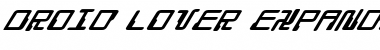 Download Droid Lover Rotalic Expanded Font Title Preview