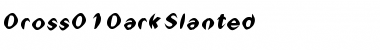 Download Dross01DarkSlanted Regular Font Title Preview