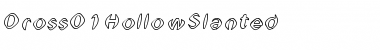 Download Dross01HollowSlanted Regular Font Title Preview