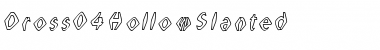 Download Dross04HollowSlanted Regular Font Title Preview