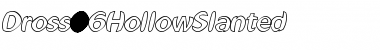 Download Dross06HollowSlanted Regular Font Title Preview