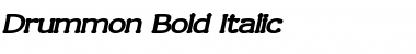 Download Drummon Bold Italic Font Title Preview