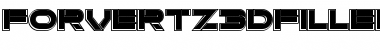 Download Forvertz 3D Filled Regular Font Title Preview