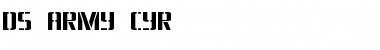 Download DS Army Cyr Regular Font Title Preview