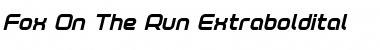 Download Fox on the Run Extra-Bold Italic Extra-Bold Italic Font Title Preview
